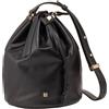 DUDU Borsa a Secchiello Donna in Pelle Grande con Tracolla Regolabile e Chiusura a Coulisse - Borsa Elegante, Spaziosa e Pratica per Uso Quotidiano e Occasioni Speciali Nero rosa