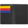 DUDU Porta passaporto pelle e carte di credito RFID multicolore Nero