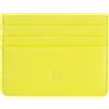 DuDu Porta carte di credito colorato in pelle Nappa 6 tasche DUDU Citrus yellow