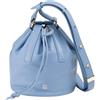DUDU Piccola Borsa a Secchiello da Donna in Vera Pelle con Tracolla Regolabile e Chiusura a Coulisse - Borsa a Tracolla Elegante e Compatta con Cordoncino, Perfetta per l'Uso Quotidiano Pastel Blue
