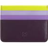 DuDu Porta carte di credito colorato in pelle Nappa 6 tasche DUDU Deep purple