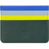 DuDu Porta carte di credito colorato in pelle Nappa 6 tasche DUDU Mangrove