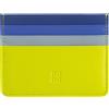 DuDu Porta carte di credito colorato in pelle Nappa 6 tasche DUDU Lime