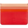 DuDu Porta carte di credito colorato in pelle Nappa 6 tasche DUDU Rosso fiamma