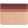 DuDu Porta carte di credito colorato in pelle Nappa 6 tasche DUDU Rosa cipria