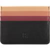 DuDu Porta carte di credito colorato in pelle Nappa 6 tasche DUDU Nero rosa
