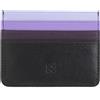 DuDu Porta carte di credito colorato in pelle Nappa 6 tasche DUDU Black lavender