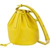 DUDU Piccola Borsa a Secchiello da Donna in Vera Pelle con Tracolla Regolabile e Chiusura a Coulisse - Borsa a Tracolla Elegante e Compatta con Cordoncino, Perfetta per l'Uso Quotidiano Citrus yellow