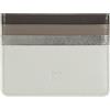 DuDu Porta carte di credito colorato in pelle Nappa 6 tasche DUDU Grigio perla
