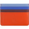 DuDu Porta carte di credito colorato in pelle Nappa 6 tasche DUDU Zucca