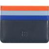DuDu Porta carte di credito colorato in pelle Nappa 6 tasche DUDU Navy
