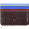 DuDu Porta carte di credito colorato in pelle Nappa 6 tasche DUDU Burgundy scuro