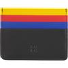 DuDu Porta carte di credito colorato in pelle Nappa 6 tasche DUDU Nero