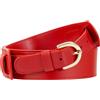 DUDU Cintura in Pelle Donna Made in Italy, H 40mm, con Fibbia Metallica, Larghezza 4cm, Cintura Elegante per Vestito, Pantalone Rosso