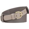 DUDU Cintura in Pelle Donna Made in Italy, H 40mm, con Fibbia Metallica, Larghezza 4cm, Cintura Elegante per Vestito, Pantalone Taupe