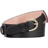 DUDU Cintura in Pelle Donna Made in Italy, H 40mm, con Fibbia Metallica, Larghezza 4cm, Cintura Elegante per Vestito, Pantalone Nero rosa