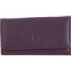 DUDU Portachiavi Classico in Vera Pelle Uomo Donna Multicolore a 6 Ganci Deep purple
