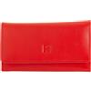 DUDU Portachiavi Classico in Vera Pelle Uomo Donna Multicolore a 6 Ganci Rosso fiamma