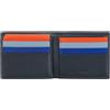 DUDU Portafoglio Piccolo da Uomo RFID in Pelle Multicolore Porta Carte Tessere Navy