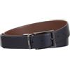 DUDU Cintura Reversibile Uomo in Pelle, Made in Italy, Regolabile e con Fibbia Girevole, Pelle con un Lato Stampato e un Lato Liscio Multicolore