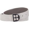DUDU Cintura Uomo Reversibile in Pelle Liscia e Nabuk Bicolore, Made in Italy, Double Face, con Fibbia Personalizzata Multicolore1