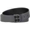 DUDU Cintura Uomo Reversibile in Vera Pelle Bicolore, Made in Italy, Double Face, H 35mm, con Fibbia Personalizzata Multicolore1