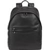 DUDU Zaino in Pelle Uomo Donna Porta PC fino a 15,6" MacBook 16 Pollici, Zaino da Viaggio 20 Litri, Zaino Ufficio Lavoro dal Design Essenziale Elegante Nero