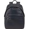 DUDU Zaino in Pelle Uomo Donna Porta PC fino a 15,6" MacBook 16 Pollici, Zaino da Viaggio 20 Litri, Zaino Ufficio Lavoro dal Design Essenziale Elegante Navy