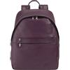 DUDU Zaino in Pelle Uomo Donna Porta PC fino a 15,6" MacBook 16 Pollici, Zaino da Viaggio 20 Litri, Zaino Ufficio Lavoro dal Design Essenziale Elegante Deep purple
