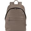 DUDU Zaino in Pelle Uomo Donna Porta PC fino a 15,6" MacBook 16 Pollici, Zaino da Viaggio 20 Litri, Zaino Ufficio Lavoro dal Design Essenziale Elegante Taupe