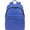 DUDU Zaino in Pelle Uomo Donna Porta PC fino a 15,6" MacBook 16 Pollici, Zaino da Viaggio 20 Litri, Zaino Ufficio Lavoro dal Design Essenziale Elegante Fiordaliso