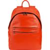 DUDU Zaino in Pelle Uomo Donna Porta PC fino a 15,6" MacBook 16 Pollici, Zaino da Viaggio 20 Litri, Zaino Ufficio Lavoro dal Design Essenziale Elegante Zucca