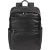 DUDU Zaino in Pelle Uomo Donna Porta PC fino a 15,6" MacBook 16 Pollici, Zaino da Viaggio 20 Litri, Zaino Ufficio Lavoro Multicomparto Elegante Nero
