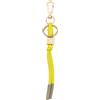DUDU Portachiavi in Pelle Minimalista, Portachiavi per Uomo Donna con Moschettone e Anello, Design Minimal Compatto Leggero Citrus yellow