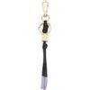 DUDU Portachiavi in Pelle Minimalista, Portachiavi per Uomo Donna con Moschettone e Anello, Design Minimal Compatto Leggero Black_lavender