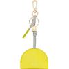 DUDU Portachiavi in Pelle Uomo Donna, Portachiavi con Moschettone e 2 Anelli, Ideale per Regali Citrus yellow