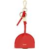DUDU Portachiavi per AirTag in Pelle, Custodia Compatibile Apple Air Tag, Portatile, con Moschettone Rosso fiamma