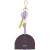 DUDU Portachiavi per AirTag in Pelle, Custodia Compatibile Apple Air Tag, Portatile, con Moschettone Deep purple