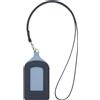 DUDU Porta Badge da Collo in Pelle, con Cordino Staccabile, Porta Pass formato Carta di Credito, Portabadge per Fiere Convegni Ufficio Navy