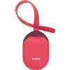 DUDU Custodia per Apple AirTag con Laccetto in Vera Pelle Colorata, Ideale per Borsa, Zaino, Valigia e Accessori Lampone