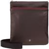 DUDU Borsello Uomo in Pelle, Borsa a Tracolla Uomo con Cerniera, Tracolla da Viaggio e Tempo Libero, Cinghia Regolabile Burgundy