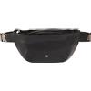 DUDU Marsupio in Vera Pelle per Uomo Donna con Cinghia Regolabile, Design Pulito Elegante Capiente, Marsupio a 3 Zip Nero