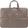 DUDU Borsa Porta PC Donna 14 Pollici con Tracolla in Pelle Trapuntata Imbottita, Porta Laptop Notebook MacBook fino a 14", Cartella Borsa Sleeve Elegante Taupe