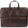 DUDU Borsa Porta PC Donna 14 Pollici con Tracolla in Pelle Trapuntata Imbottita, Porta Laptop Notebook MacBook fino a 14", Cartella Borsa Sleeve Elegante Coffee brown