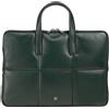 DUDU Borsa Porta PC Donna 14 Pollici con Tracolla in Pelle Trapuntata Imbottita, Porta Laptop Notebook MacBook fino a 14", Cartella Borsa Sleeve Elegante Mangrove