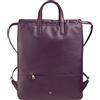 DUDU Zaino Donna a Sacca in Morbida Pelle, Zaino con Coulisse e Bottone Magnetico, Doppia Maniglia, Zaino Semplice Elegante Deep purple