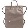 DUDU Zaino Donna a Sacca in Morbida Pelle, Zaino con Coulisse e Bottone Magnetico, Doppia Maniglia, Zaino Semplice Elegante Taupe