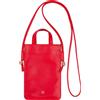 DUDU Borsa a Tracolla per Cellulare in Vera Pelle, Porta Smartphone da Collo da Spalla Elegante, Borsettina per Telefono Colorata Rosso fiamma