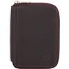 DUDU Portafoglio Uomo Piccolo Pelle Morbida con Zip, Portafoglio Mini Ultra Compatto con Cerniera, Porta Banconote, Porta Carte e Tessere Burgundy scuro