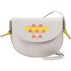 DUDU Borsa Donna a Tracolla con Patta in Vera Pelle, Piccola Borsetta a Spalla con Pattina a Bottone Magnetico, Borsa Pearl Mosaic